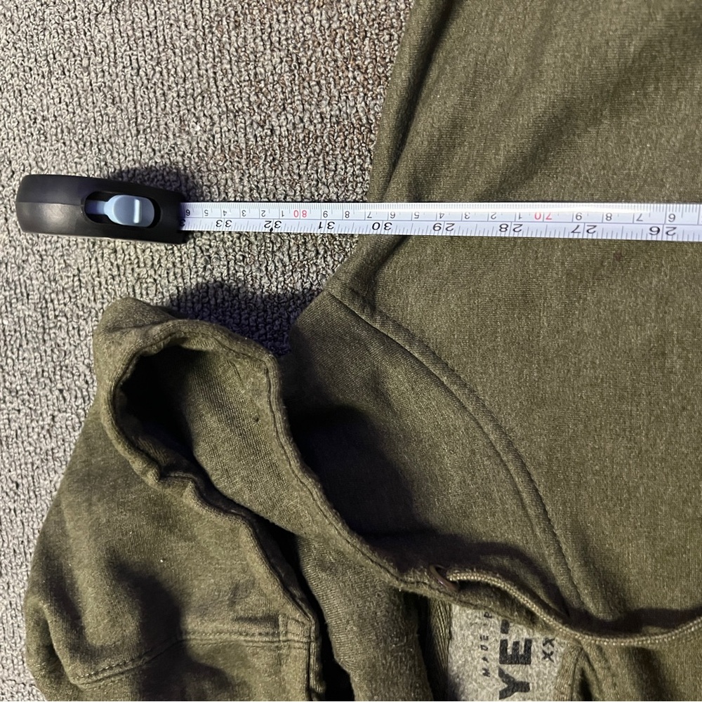 Yeti Men's XXL 2XL Green Long Sleeve Hoodie Graphic Kangaroo Pocket Pullover - Picture 6 of 6